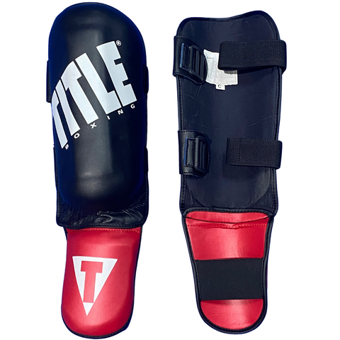TITLE Boxing Pro Style Shin & Instep Guards 3.0 (Youth)