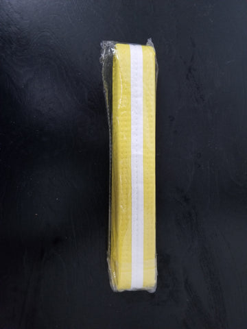 Yellow-White belt with white stripe